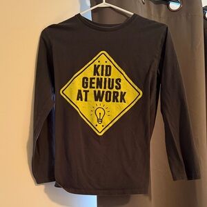 5/$25 Kids Black Long-Sleeve 'Kid Genius At Work' Graphic Tee